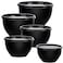 Greentainer 5-Piece Plastic Mixing Bowls with Lids Set for Kitchen, Nesting Bowls for Mixing, Baking, Prepping, Cooking and Serving Food, Black Mixing Bowls Dishwasher, Microwave Safe