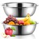 Yungyan 2 Pieces Large Mixing Bowl Stainless Steel Oversized All Purpose Steel Bowl Metal Bowl for Serving Baking Marinating for Home Cooking or Commercial(14.46 Quarts)