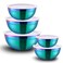 LKTDYMEG Rainbow Mixing Bowls with Lids Set of 5, Stainless Steel Nesting Bowl with Khaki Lid for Non-slip Mixing Prepping Storing Serving, 5 Sizes-5.5/3.6/2.7/2.1/1.5 QT