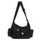 Vintage Canvas Crossbody Messenger Bag with Multiple Pockets and Hook-and-loop Closure,Shoulder Laptop Bag for Women-Black
