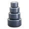 Adewnest Ceramic Nesting Bowls with Lids: Mixing Bowls with Lids - Porcelain Food Storage Containers For Prep and Serving, Microwavable Kitchen Bowl Set of 4, 50/32/20/10 oz (Navy)