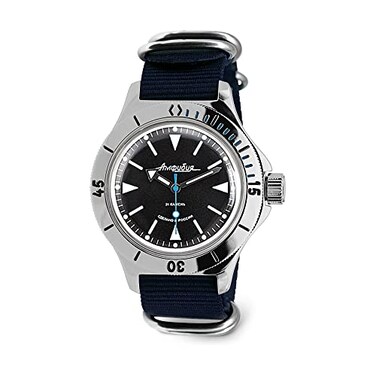 Vostok   Amphibia 120512 Automatic Self-Winding Diver Wrist Watch   Blue Strap