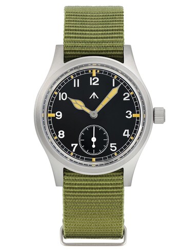 TACTICAL FROG Militado D12 Military Mens Watch VD78 Quartz Sapphire Crystal C3 Super Luminous 36mm Dial Military-Style Dress Watches, 100M Waterproof