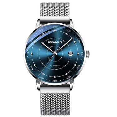 SOLLEN Automatic Watches for Men, Minimalist and Slim Watches for Men, 3 ATM Waterproof Men's Wrist Watch with Calendar &amp; Luminous Function - 42mm