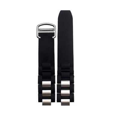 ZHUOLEI Watch Band (Silicone Black) 20 mm +10 mm Replacement Rubber Watch Band with Tool