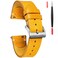 torbollo 20mm Leather Watch Bands for Men, Italian Buttero leather Watch Strap Quick Release Vintage Replacement Wrap Yellow