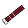 BluShark Original Premium Nylon Watch Strap - Durable, Waterproof Replacement Watch Band for Men and Women   Stainless Steel Buckle   Ballistic, Military   Bond Navy &amp; Red, 20mm