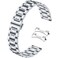 Juntan 18mm 20mm 22mm 24mm Stainless Steel Watch Band Curved &amp; Straight Ends Quick Release Metal Watch Band Strap for Men Women (20mm, Silver)