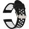 Universal 18mm 20mm 22mm 24mm Width Silicone Watch Band Replacement, Quick Release Rubber Watch Bands for Men &amp; Women (18mm, Black-White)