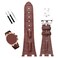 XIW Compatible for 28mm Audemars Piguet AP Royal Oak Offshore Watch 15703 15710 15400 26470 26400 Leather Watch Band Replacement for men Silicone Wirstband Strap women Bracelet, Brown (Brown)