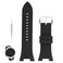 XIW Compatible for 32mm&times;14mm Armani Exchange AX Series AX1040 AX1041 AX1042 Rubber Watch Band Replacement for men Silicone Wirstband Strap women Bracelet (Black)
