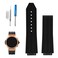XIW Compatible for 19mm&times; 25mm&times; 22mm Hublot Big Bang Rubber Watch Band Replacement for men Silicone Wirstband Strap women Bracelet, Black