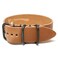 Da Luca Shell Cordovan 1 Piece Military Watch Strap - Natural (PVD Buckle) : 20mm