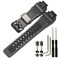 Resin Watch Band Compatible with Casio G-Shock Gravitymaster GA1000 GW-A1000 GWA1100 GW-4000 men's outdoor sports wristband black Bracelet Strap (Silver buckle)