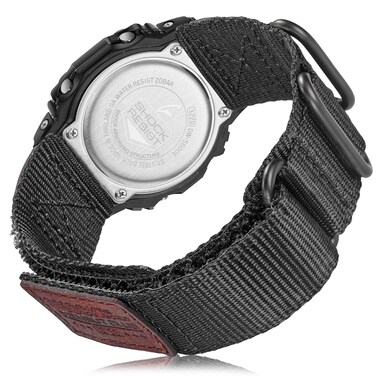 DAVILANE 16mm Watch Band Strap for Casio Mens G-Shock DW5600/8900,GA100/110/120,GD100/110/120,GW6900,GWM5610,Upgraded Three Buckles Nylon Watch Band