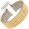 Gilden Gents Expansion Extra Long 20-24mm Wide Stainless Steel Watch Band 552W (7 1/2 inches long, Gold)
