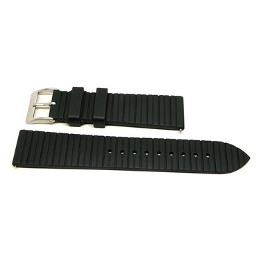 Da Luca FKM Rubber Racer Watch Strap - Black : 20mm