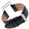 Gilden Unisex 20mm Saffiano Leather Black Watch Strap SAFSTY (20 millimeter end width, Black)