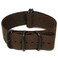 Da Luca Ballistic Nylon Military Watch Strap - Brown (PVD Buckle) : 22mm