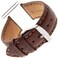 Gilden Gents 18-24mm Padded Stitched Distressed Leather Calfskin Watch Strap PS52-1520 (20 millimeter end width, Brown)