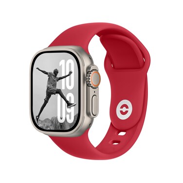 DONEGANI SB Sport Band for Apple Watch Bands Women Ultra 2 49mm, Series 10 46mm, 9 8 7 45mm 41mm, SE 6 5 4 44mm 40mm, 3 2 1 42mm 38mm Men iWatch, Strap Silicone Red Christmas