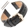 Gilden 16-18mm Unisex Genuine Lambskin Padded Black Watch Strap LS16-0118 (18 millimeter end width, Black)