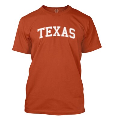 Haase Unlimited Texas - Sports State City School Men's T-Shirt (Orange, X-Large)