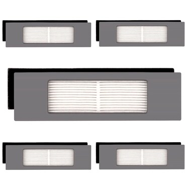 5PCS Hepa Filter Compatible with Robot Vacuum Ecovacs DEEBOT OZMO 920 950 T8 AIVI Max T9 T5 N5 N7 N8+ N8 Pro Plus DX55 DX93 DJ65, Robot Vacuum Cleaner Filter Kit, Replacement Parts 5 Filters