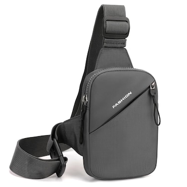 Mini Sling Bag Men Small Crossbody Bag Women Fanny Packs Casual Phone Chest Bag Waterproof Slim Personal Pocket Bag Backpack for Travel Hiking (Grey01)