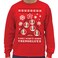 SCOBAR Epstein Ugly Christmas Crewneck Sweatshirt (3XL) Red