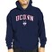 Campus Colors Adult Arch &amp; Logo Soft Style Gameday Hooded Sweatshirt (UCONN Huskies - Navy, Large)