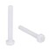 uxcell M4x30mm Threaded Nylon Phillips Cross Pan Head Machine Screws Bolts White 50Pcs