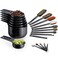Wildone Black Measuring Cups &amp; Spoons Set of 21 - Includes 7 Stainless Steel Nesting Measuring Cups, 8 Measuring Spoons, 1 Leveler &amp; 5 Mini Measuring Spoons, Ideal for Dry &amp; Liquid Ingredients