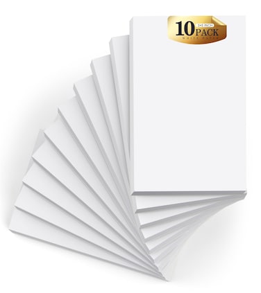 Small Note Pads 3x5 Pocket Notepad, 10 Pack Server Note Pads 3x5, White Memo Pads, Scratch Pads, Small Writing Pads White Paper, 50 Sheets per Blank Mini Notepads 3x5 Scratch Paper for Work/School