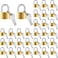 Hotop 32 Pieces Mini Padlock Small Solid Brass Locks 1.25'' with 3 Keys for Luggage Lock, Backpack, Gym Locker Lock, Suitcase Lock, Classroom Matching Game and More