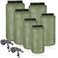 6 Pieces Waterproof Dry Bag Set Dry Sacks Lightweight Airtight Combo Set with 20 L 15 L 10 L 8 L 5 L 3 L Sacks and Long Adjustable Shoulder Strap for Kayaking Boating Hiking Camping (Dark Color)