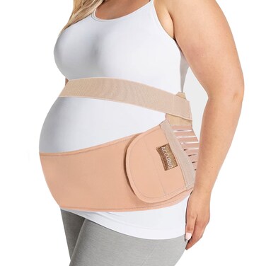 ACCUBIO Maternity Pregnancy Support Belt, Pregnancy Belly Support Band, Maternity Belly Band for Pregnant Women, Pregnancy Belly Support Belt for Abdomen, Relieve Waist Back Pelvic Hip Pain(L)