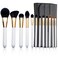 ENZO KEN Natural Black Goat Hair Makeup Brush Set with Case, Natural Hair Makeup Brushes Set Professional, Make up Brushes Set Professional, Natural Makeup Brushes, Natural Bristle Makeup Brushes.