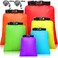 Waterproof Dry Bag Set 15 L+ 8 L +5 L+4 L+3 L+ 2 L Lightweight Sacks and Long Adjustable Shoulder Strap for Kayaking, Rafting, Boating, Hiking, Camping (Mixed Color,6 Pcs)