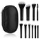 10 Pcs Travel Makeup Brush Set Mini Makeup Brushes Travel Size With Pack Portable Small Eyeshadow Eye Lipstick Foundation Brush Shadow Contour Blush Concealer (Black)