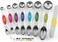 Spring Chef Magnetic Measuring Spoons Set with Strong N45 Magnets, Heavy Duty Stainless Steel Metal, Fits in Most Kitchen Spice Jars for Baking &amp; Cooking, BPA Free, Multicolor, Set of 8 with Leveler