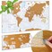 Maps International Scratch Off Map of the World Poster 17 x 22" + USA Scratch Print 11 x 17" - Scratch USA Map