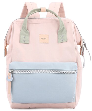 himawari Laptop Backpack for Women&amp;Men Travel Backpack With USB Charging Port Large Business Bag Water Resistant College Bag Computer Bag Doctor Bag (1881-Pink/blue, Regular)