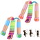 2 Pcs Jump Rope for Kids Adjustable, Lorvain Rainbow Skipping Rope, Kids Jump Ropes with Wooden Handle for Girls Boys, Weighted Jumping Ropes for Fitness Workout Exercise Outdoor Fun Activity