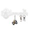 Deveosa Key Hooks Holder for Wall Decorative - Small White Entryway Welcome Home Sign Key Hanging Hangers Wall Mounted Racks