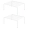 yaenoei Set of 2 - Kitchen Storage Shelf Rack (13.1 x 10.2 Inch)/Plastic Feet - Medium - Steel Metal - Rust Resistant Finish - Cups, Dishes, Cabinet &amp; Pantry Organization - Kitchen (White)
