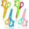 LOVESTOWN Plastic Scissors for Kids, 4 PCS Pre-School Training Scissors Children Safety Scissors Toddler Scissors Age 3 for Toddler Arts and Crafts