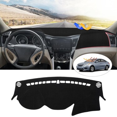 Cartist Dash Cover Compatible with Hyundai Sonata 2011 2012 2013 2014 Accessories Dashboard Cover Mat Non-Slip Carpet Sunshield Glare UV Rays Protector