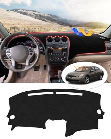 Cartist Dash Cover Compatible with Nissan Altima 2007 2008 2009 2010 2011 2012 Accessories Dashboard Cover Mat Non-Slip Carpet Sunshield Glare UV Rays Protector
