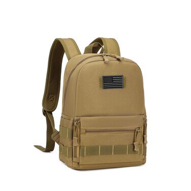 ArcEnCiel 10L Kid's Tactical Backpack Military Day Pack Molle Bag Backpacks for Outdoor Hiking Camping Trekking Hunting with Patch (Coyote Brown)